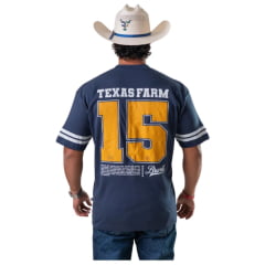 Camiseta Masculina Texas Farm Oversized União Azul Marinho Estampa Brasil Ref:CM0005 COPA 2026