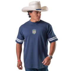 Camiseta Masculina Texas Farm Oversized União Azul Marinho Estampa Brasil Ref:CM0005 COPA 2026