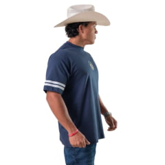Camiseta Masculina Texas Farm Oversized União Azul Marinho Estampa Brasil Ref:CM0005 COPA 2026