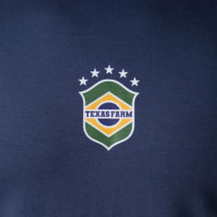 Camiseta Masculina Texas Farm Oversized União Azul Marinho Estampa Brasil Ref:CM0005 COPA 2026