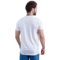 Camiseta Masculina Texas Farm Overtone Off White Manga Curta Com Logo Aplicada Em Off/Preto Ref:CM407