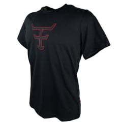 Camiseta Masculina Texas Farm Overtone Preto Manga Curta Com Logo Aplicada Em Vermelho /Preto Ref:CM407