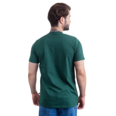 Camiseta Masculina Texas Farm Overtone Verde Bandeira Manga Curta Com Logo Aplicada Em Verde/Off Ref:CM418