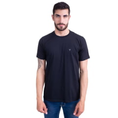 Camiseta Masculina Texas Farm Preta Manga Curta Com Logo Em Branco REF: CM143