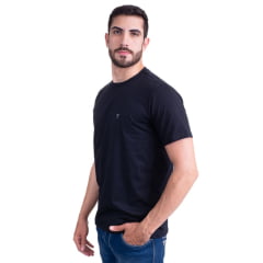 Camiseta Masculina Texas Farm Preta Manga Curta Com Logo Em Branco REF: CM143