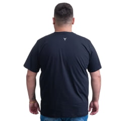 Camiseta Masculina Texas Farm Preta Plus Size Estampada Manga Curta Ref:CM485
