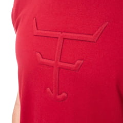 Camiseta Masculina Texas Farm TX Ledge Manga Curta Bordô Logo Aplicada Ref:CM442