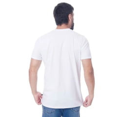 Camiseta Masculina Texas Farm TX Ledge Manga Curta Branco Logo Aplicada Ref:CM442