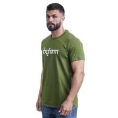 Camiseta Masculina Texas Farm Verde Sálvia Estampa Bege - Ref. CM258