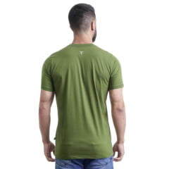 Camiseta Masculina Texas Farm Verde Sálvia Estampa Bege - Ref. CM258