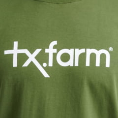 Camiseta Masculina Texas Farm Verde Sálvia Estampa Bege - Ref. CM258