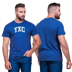 Camiseta Masculina TXC Azul Hortência Custom Manga Curta Ref. 19737