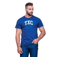 Camiseta Masculina TXC Azul Hortência Custom Manga Curta Ref. 19737