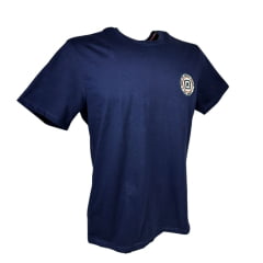 Camiseta Masculina TXC Azul Marinho Manga Curta Custom Regular Com Aplicação de Logo Ref.192082