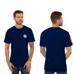 Camiseta Masculina TXC Azul Marinho Manga Curta Custom Regular Com Aplicação de Logo Ref.192082