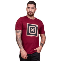 Camiseta Masculina TXC Bordô Regular Custom Manga Curta Ref. 192218