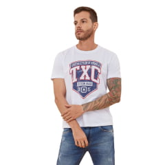 Camiseta Masculina TXC Branca Manga Curta Regular com Estampa Ref: 192081