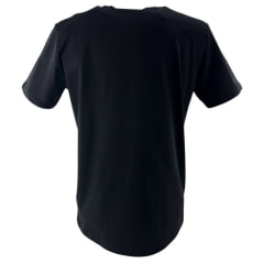Camiseta Masculina TXC Brand Manga Curta Regular Meia Malha Preto Estampada Ref:192566