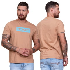 Camiseta Masculina TXC Cáqui Regular Classic Manga Curta Ref. 192246