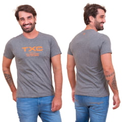 Camiseta Masculina TXC Cinza Escuro Regular Classic Manga Curta Ref. 192272