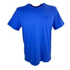 Camiseta Masculina TXC Classic Azul Manga Curta Com Logo Bordada Ref:19489