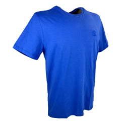 Camiseta Masculina TXC Classic Azul Manga Curta Com Logo Bordada Ref:19489