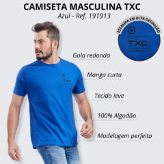 Camiseta Masculina TXC Classic Azul Manga Curta - Ref 191913