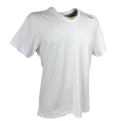 Camiseta Masculina TXC Classic Regular M. Curta Branco C/ Bordado Azul E Gola V REF: 192161