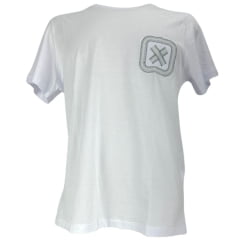Camiseta Masculina TXC Custom Manga Curta Branco Bordado Cinza R:192024