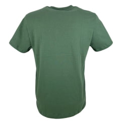 Camiseta Masculina TXC Custom Manga Curta Verde Militar Com Aplicação Logo em Azul Ref.192011