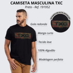 Camiseta Masculina TXC Custom Preta Manga Curta - Ref 191952