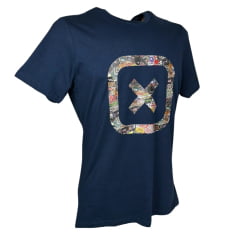 Camiseta Masculina TXC Custom Regular Manga Curta Azul Marinho Estampado REF: 192093