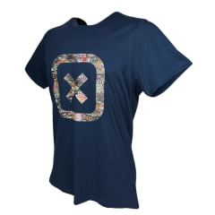 Camiseta Masculina TXC Custom Regular Manga Curta Azul Marinho Estampado REF: 192093