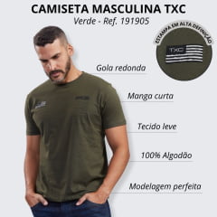 Camiseta Masculina TXC Custom Verde Manga Curta - Ref 191905