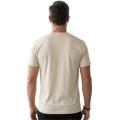Camiseta Masculina TXC Fio 30 Manga Curta Bege Estampado Logo Laranja REF:192772