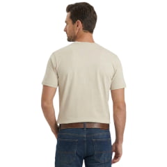 Camiseta Masculina TXC Fio 30 Regular Manga Curta Areia Logo Estampado Ref:193089