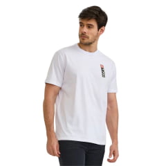 Camiseta Masculina TXC Manga Curta Regular Meia Malha Branco Estampada Logo Ref:192438