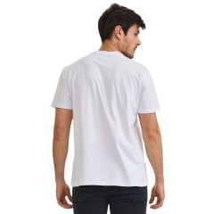 Camiseta Masculina TXC Manga Curta Regular Meia Malha Branco Estampada Logo Ref:192438