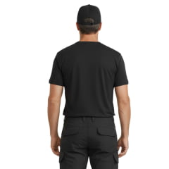 Camiseta Masculina TXC Manga Curta Regular Preto Com Logo Aplicado Ram Ref:RAM005