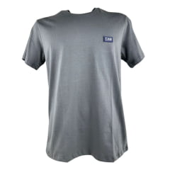 Camiseta Masculina TXC Regular Classic Manga Curta Chumbo Com Bordado Azul Ref:192242