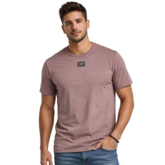 Camiseta Masculina TXC Regular Malhão Manga Curta Marrom Escuro Com Logo Pequeno Preto Ref:192950 Camiseta Masculina TXC Regular Malhão Manga Curta Marrom Escuro Com Logo Pequeno Preto Ref:192950