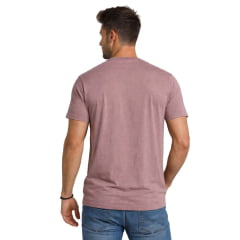 Camiseta Masculina TXC Regular Malhão Manga Curta Marrom Escuro Com Logo Pequeno Preto Ref:192950