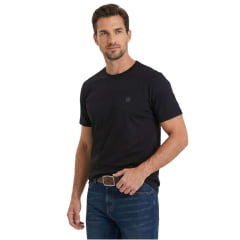 Camiseta Masculina TXC Regular X Agrodão Manga Curta Preto Logo Cinza Escuro Ref:193047