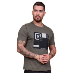 Camiseta Masculina TXC Verde Militar Regular Custom Manga Curta Ref. 192238