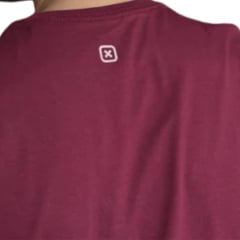 Camiseta Masculina TXC X-Size Manga Curta Bordô  Estampada Logo Creme Ref:192391P