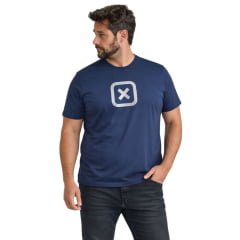 Camiseta Masculina TXC X-Size TXC Fio30 Manga Curta Azul Marinho Com Logo Branco Ref:19742