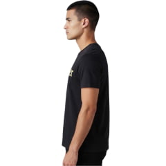 Camiseta Masculina Wrangler Básica Preta Logo Creme REF:WM5517PR