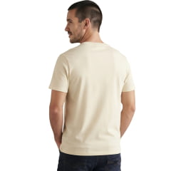 Camiseta Masculina Wrangler Bege Estampa Marrom Escuro C/ Elastano REF:WM5858BE