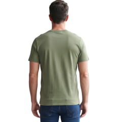 Camiseta Masculina Wrangler Manga Curta T-Shirt Básica Verde Militar Logo Estampada REF:WM5517