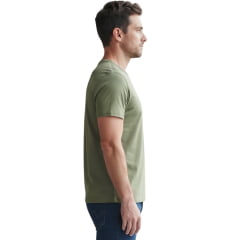Camiseta Masculina Wrangler Manga Curta T-Shirt Básica Verde Militar Logo Estampada REF:WM5517